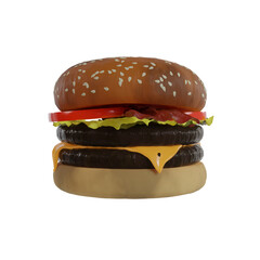 hamburger isolated on white