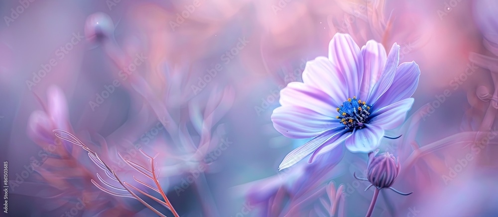 Aufkleber a flower captured with a shallow depth of field, creating a blurred background with copy space image
