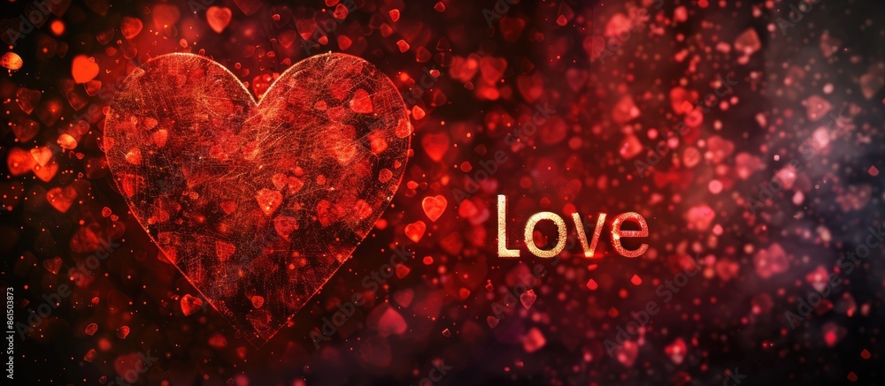 Poster a valentine's day background featuring the word 