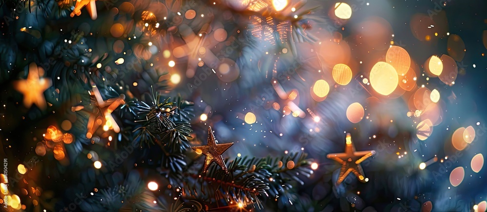 Aufkleber Blinking stars fill the background of the copy space image.