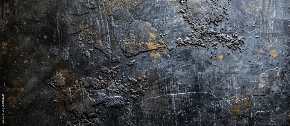 Fototapete Abstract background with a textured old scratched concrete wall featuring a dark spot adding interest to the copy space image.