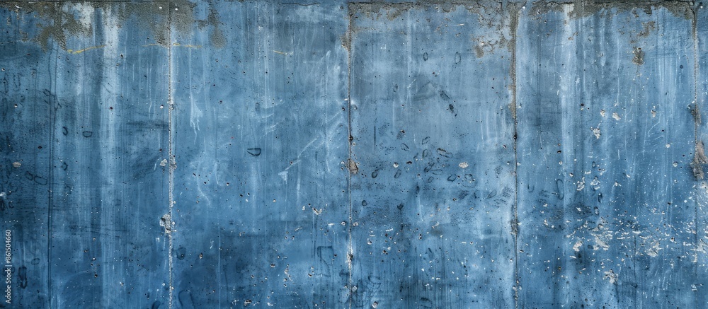 Poster background and texture of an aged blue concrete wall, suitable for copy space image.