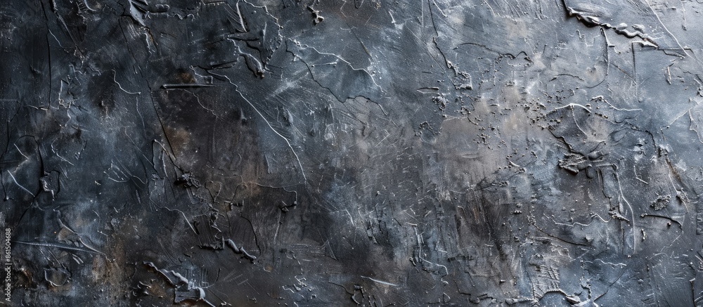 Poster Dark stucco wall background with beautiful abstract grunge decoration providing a stylish backdrop for adding content with copy space image.