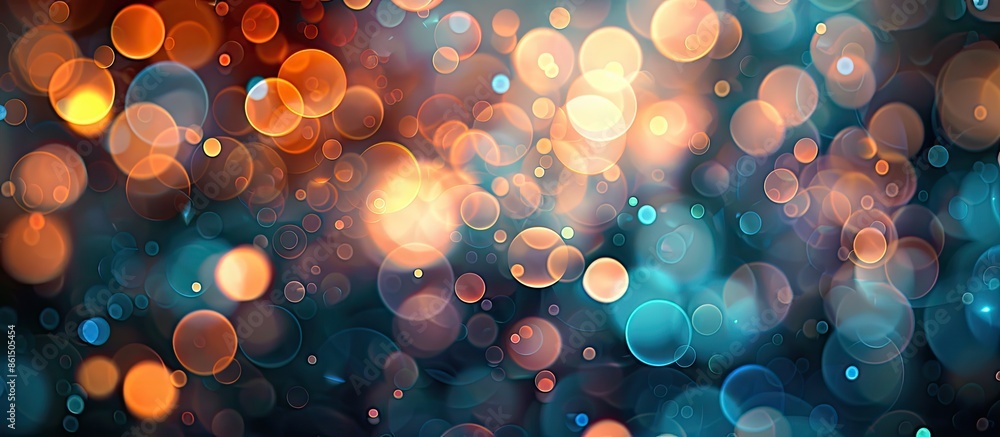 Poster Bokeh lights at Christmas creating an out-of-focus abstract effect, perfect for a photo with copy space image.