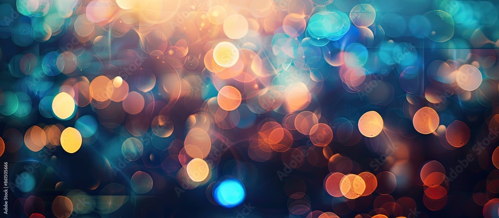 Poster Background with blurred lights creating an abstract copy space image.