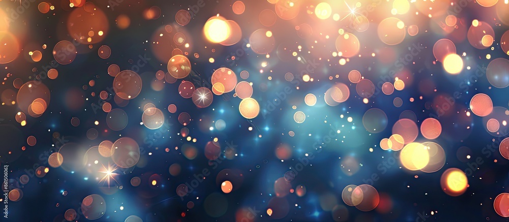 Poster abstract blurred bokeh lights background, perfect as a copy space image for christmas or new year.