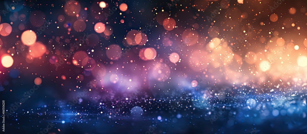 Poster abstract blurred bokeh lights background, perfect as a copy space image for christmas or new year.