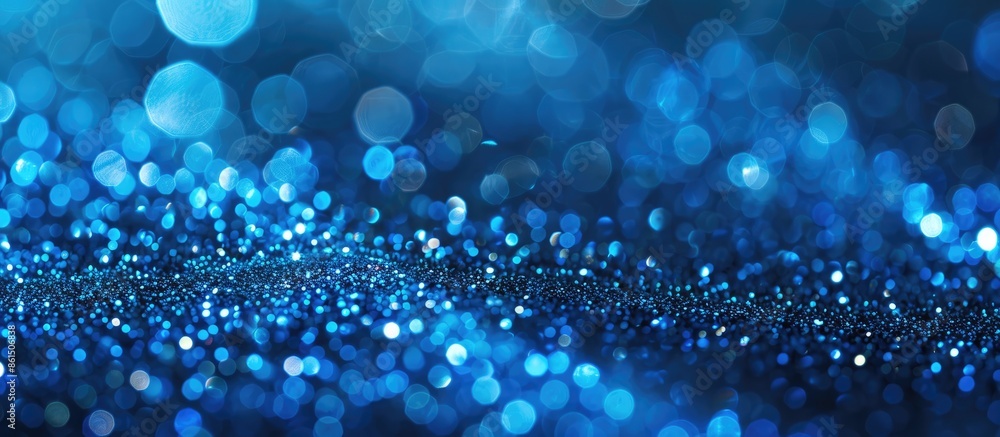 Poster Background with blue glitter adding a touch of sparkle, featuring copy space image.
