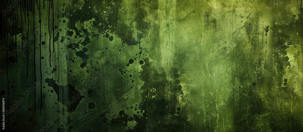 Poster abstract background with grungy green streaks and copy space image.