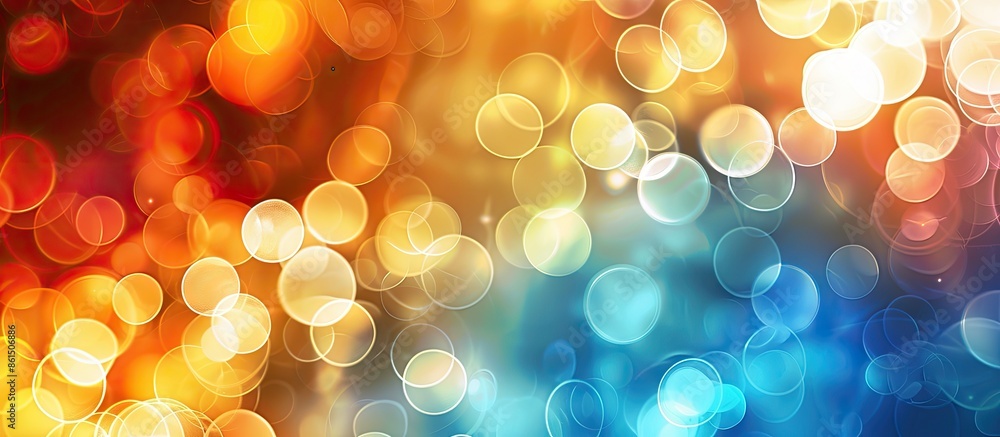 Poster Abstract background with blurry circles and ample copy space image.