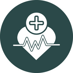 Heart Beat Vector Glyph Icon