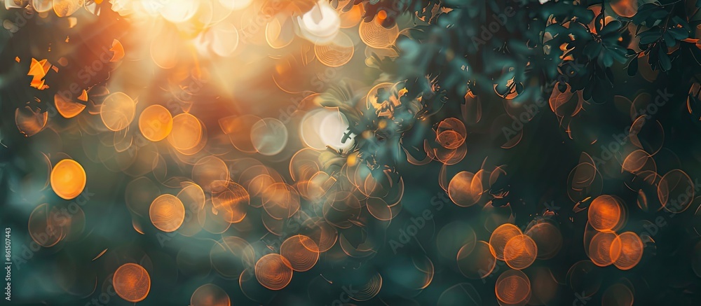 Poster Blur and bokeh effects in a copy space image.