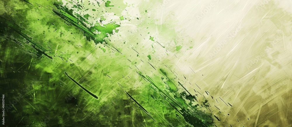 Poster abstract background with grungy green streaks and copy space image.