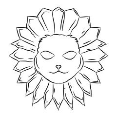  cat head sun and moon
