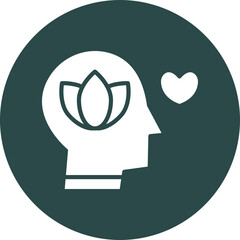 Mindful Vector Glyph Icon