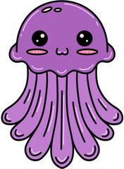 Jellyfish cartoon character