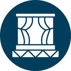 Stage Vector Glyph Icon