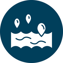 Ocean Vector Glyph Icon