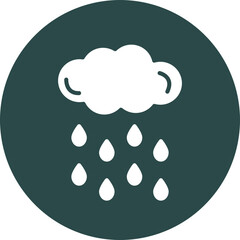 Rain Vector Glyph Icon