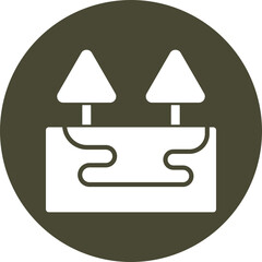 Lake Vector Glyph Icon