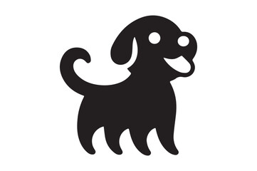 dog silhouette vector illustration, animal illustrations artwork and design