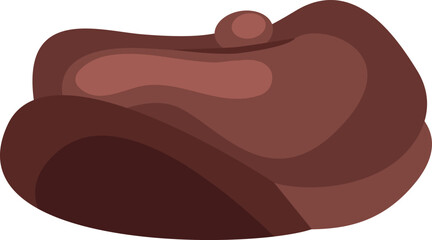 Brown retro cap vector illustration. Cartoon hat isolated on white background.