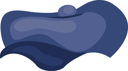 Blue retro cap vector illustration. Cartoon hat isolated on white background.