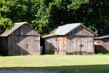 Obraz premium rustic wooden houses full of color