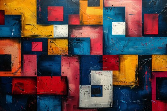 abstract background in colors and patterns for International Square Dancing Month 