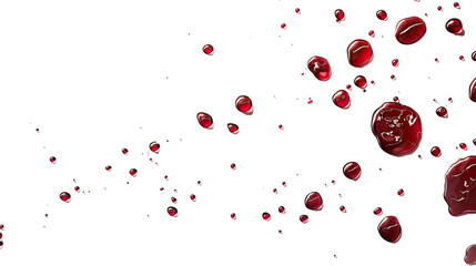 Drops of blood, transparent background PNG