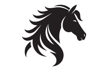 horse silhouette vector illustration, animal illustrations artwork and design