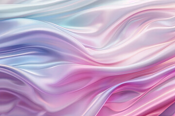 Fototapeta premium The image is a wavy gradient background in pastel pink and blue colors. It looks soft and gentle.