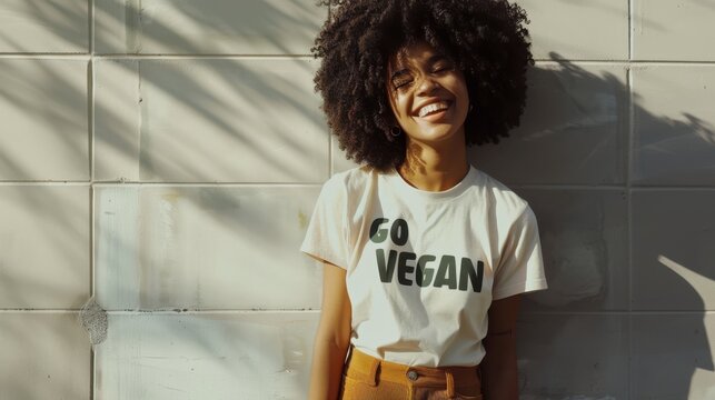 The Woman in Vegan T-shirt