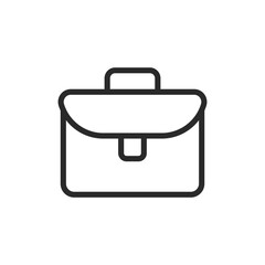Briefcase, linear style icon. Editable stroke width