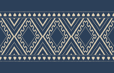 Obraz premium Ethnic abstract ikat art. Aztec ornament print. geometric ethnic pattern seamless color oriental. Design for background ,curtain, carpet, wallpaper, clothing, wrapping, Batik, vector illustration.
