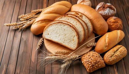 Assortiment de pains frais en tranche