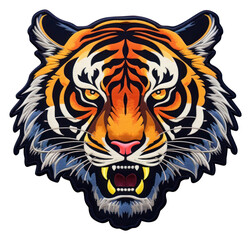 PNG Tiger animal white background creativity.