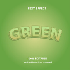 Green theme graphic text effect, changeable word for your design