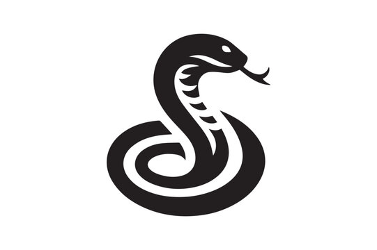 snake silhouette vector illustration, animal illustrations artwork and design
