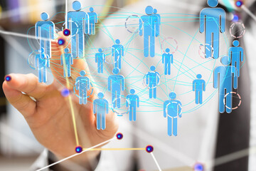 Global network. Blockchain. 3D illustration. Neural networks and artificial intelligence. Abstract