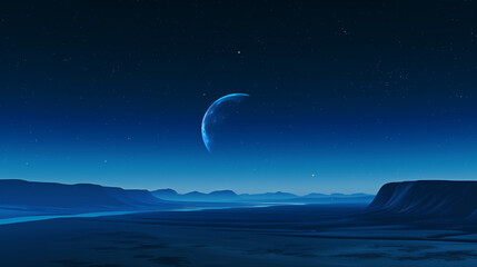 Obraz premium pure dark sky moon