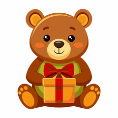 693 teddy-bear-with-gift--vector--toy-christma