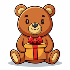 693 teddy-bear-with-gift--vector--toy-christma