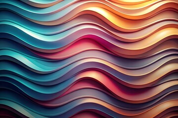 Obraz premium A fluid background of 3D wave shapes, arranged in overlapping layers with gentle curves and transitioning colors
