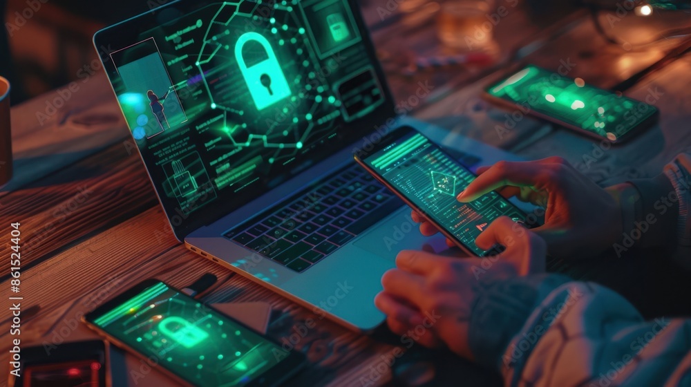 Poster the cybersecurity workspace setup