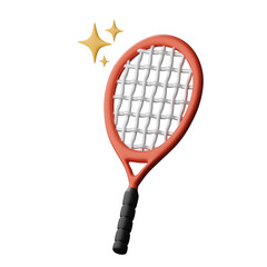 Tennis racket 3d illustration