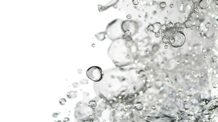 Bubbles in water, transparent background PNG