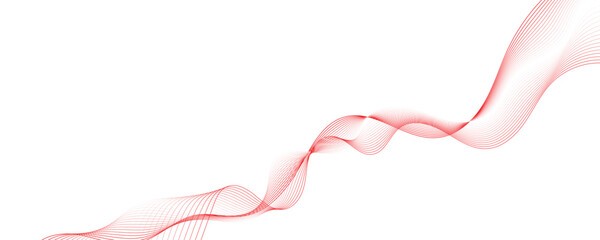 Abstract white background with red wave for design brochure, website, and flyer.
