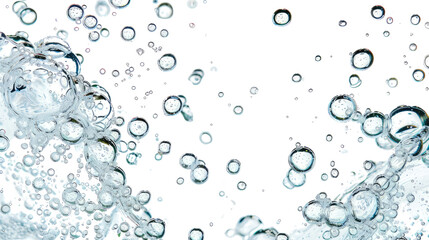 Bubbles in water, transparent background PNG