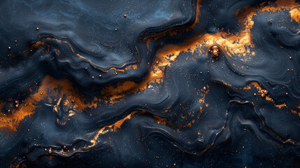 Abstract luxury elegant texture. Deep color and gold stone background. Golden elements, particles. Template poster invitation flyer banner email header social media. Horizontal. Generative Ai content